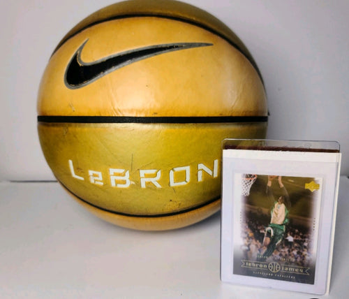 LeBron James Rookie set - 2003 Nike Signature series Ball / UD Box Set RC Card